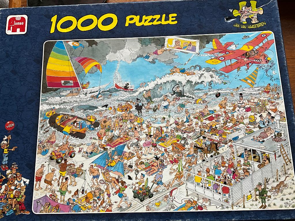 Jan van Haasteren op het strand, Ophalen, 500 t/m 1500 stukjes, Zo goed als nieuw, Legpuzzel