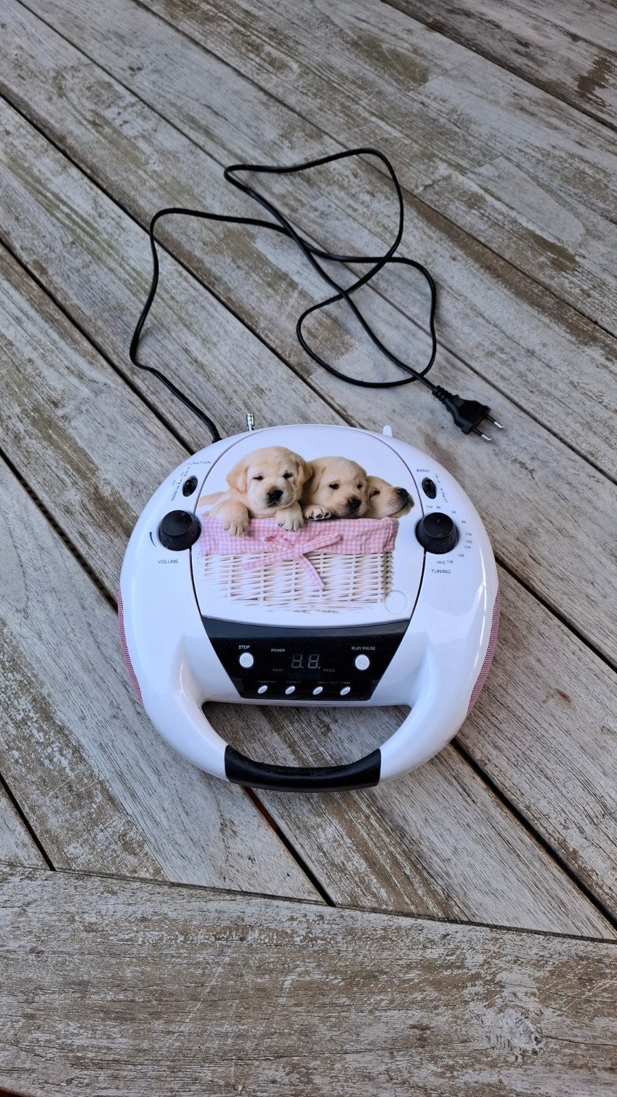 radio/cd-speler met puppy-opdruk, Ophalen, Gebruikt, Radio, Met cd-speler