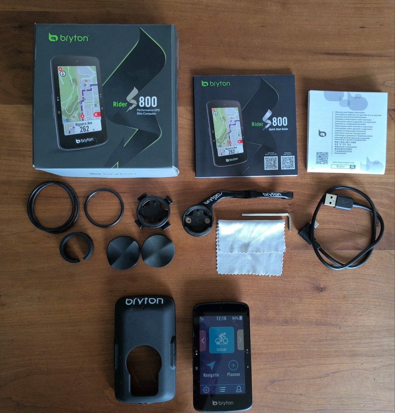 Bryton Rider S800 fietscomputer met GPS, Ophalen of Verzenden, Draadloos, Gebruikt
