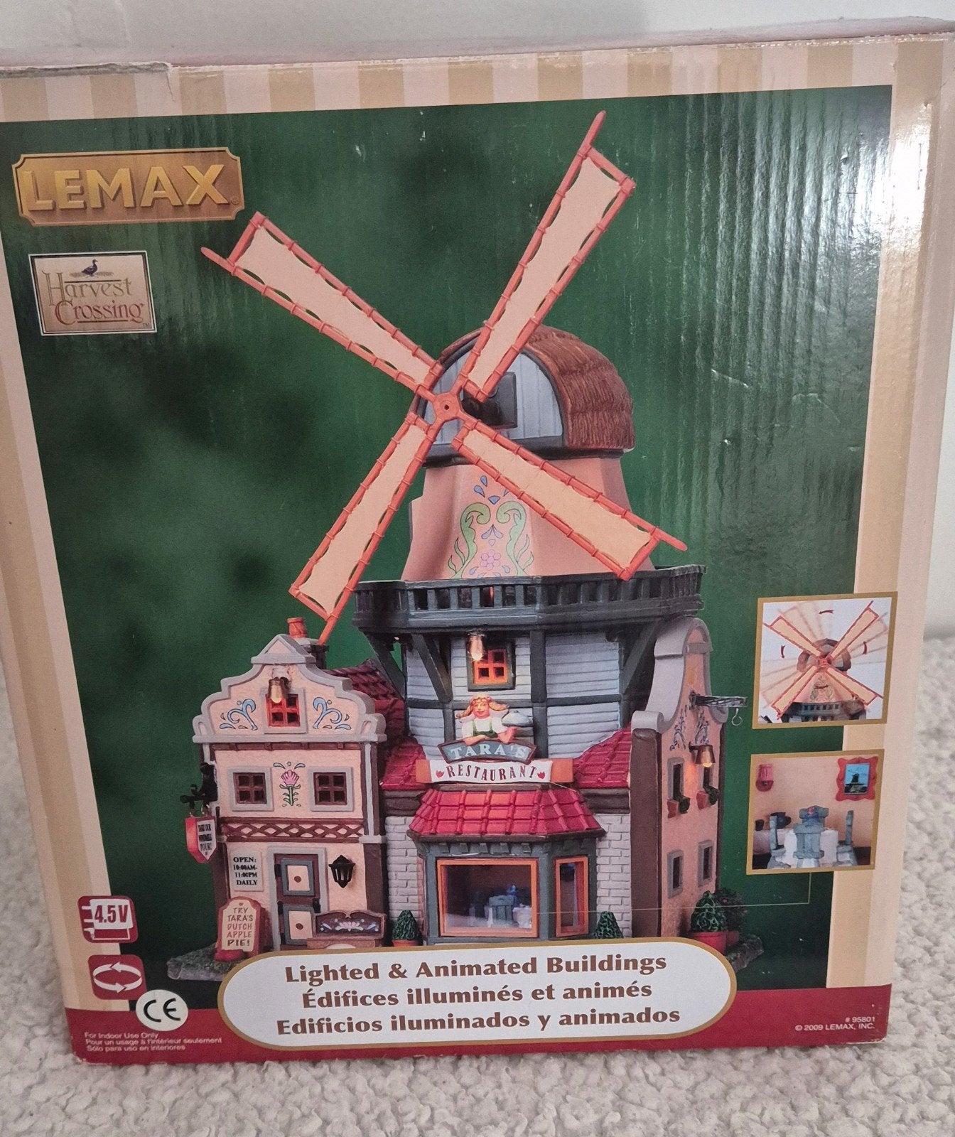 Lemax Tara's Dutch Mill Rest. (zonder wieken) extra adapter, Ophalen, Gebruikt