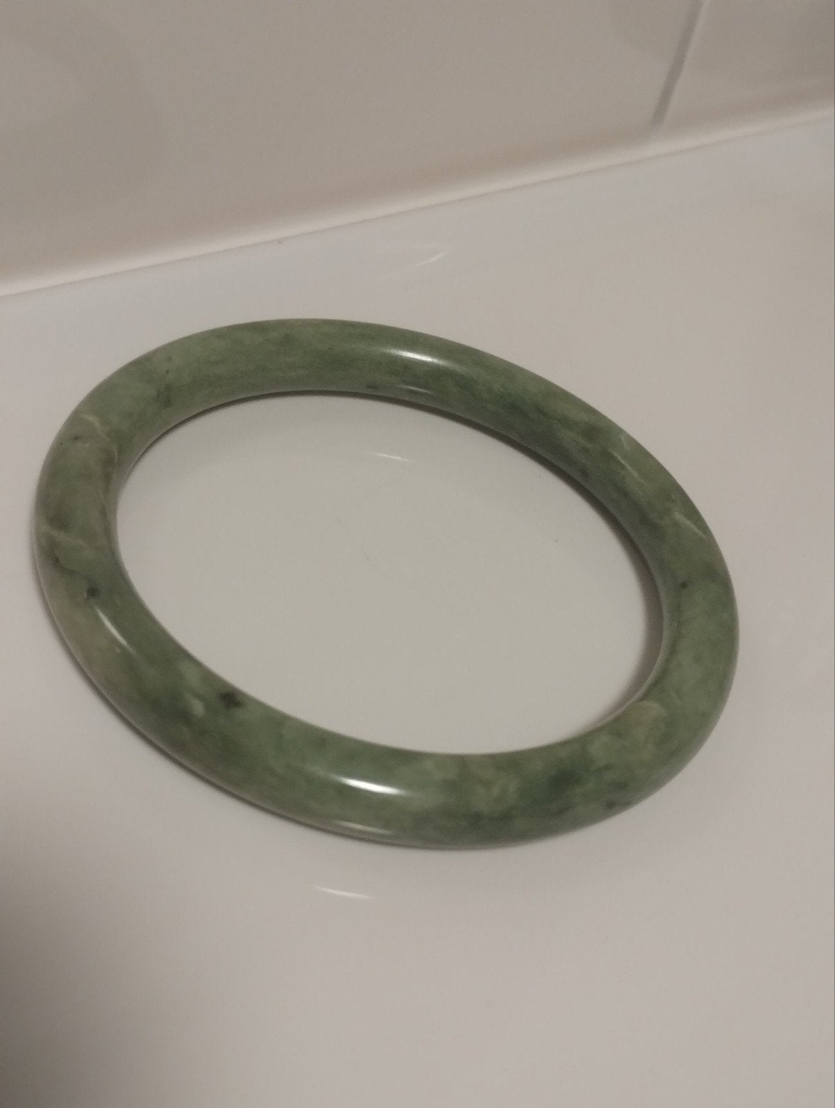 Vintage jadeite jade bangle armband, Ophalen of Verzenden