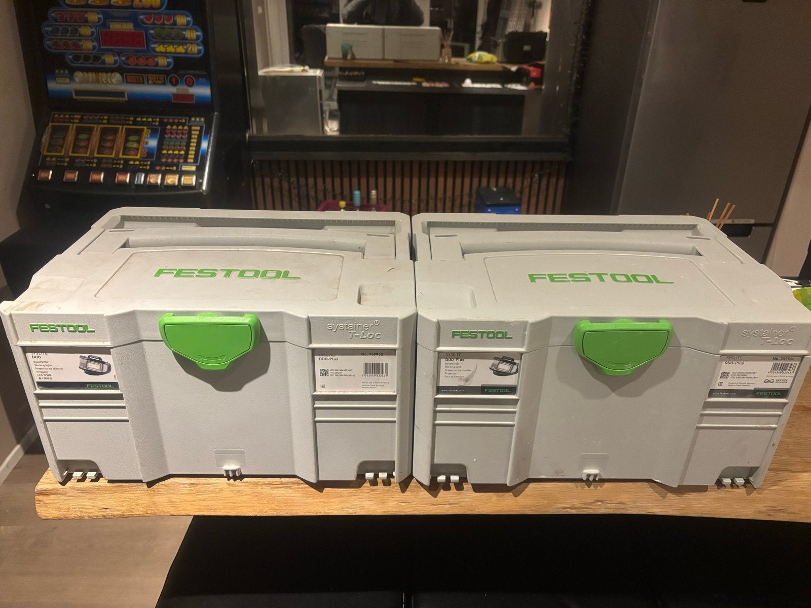 Festool Syslite Duo werflampen met statieven, Gebruikt, Met statief, Ophalen of Verzenden, Lamp met armatuur