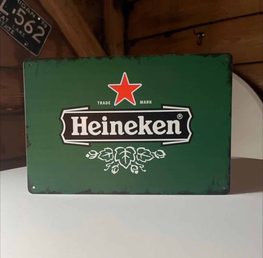 Heineken Metalen Bord - Vintage Look, Reclamebord, Xx, Xx, Nieuw