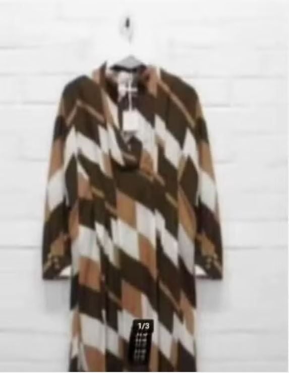 Alysi - Prachtige 100% zijden Jurk maat 42 - Nieuw €435, Bruin, Maat 42/44 (L), Nieuw, Ophalen of Verzenden
