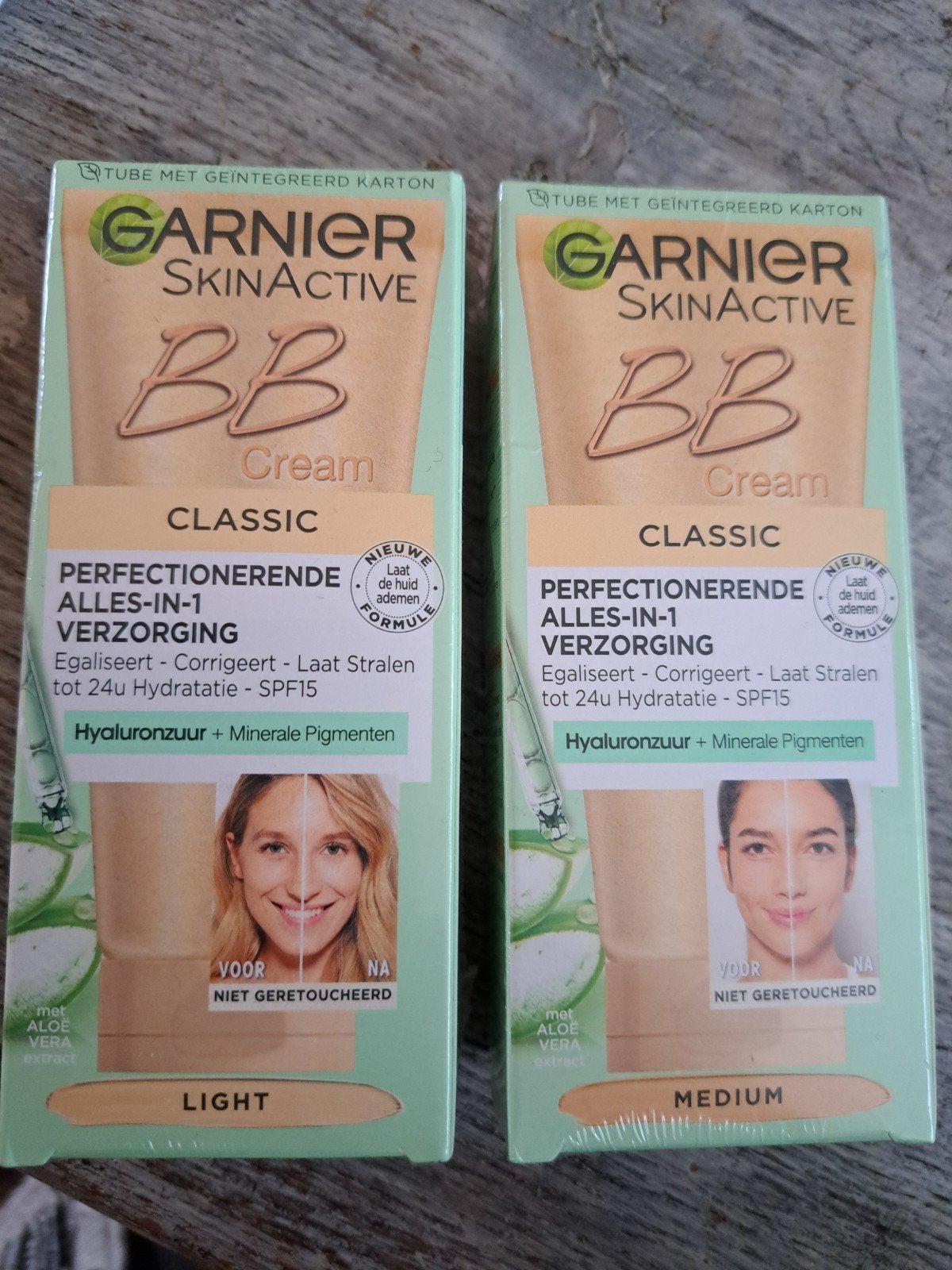 Garnier SkinActive BB Cream Classic Light & Medium SPF15, Ophalen of Verzenden, Nieuw, Gehele gezicht, Camouflage