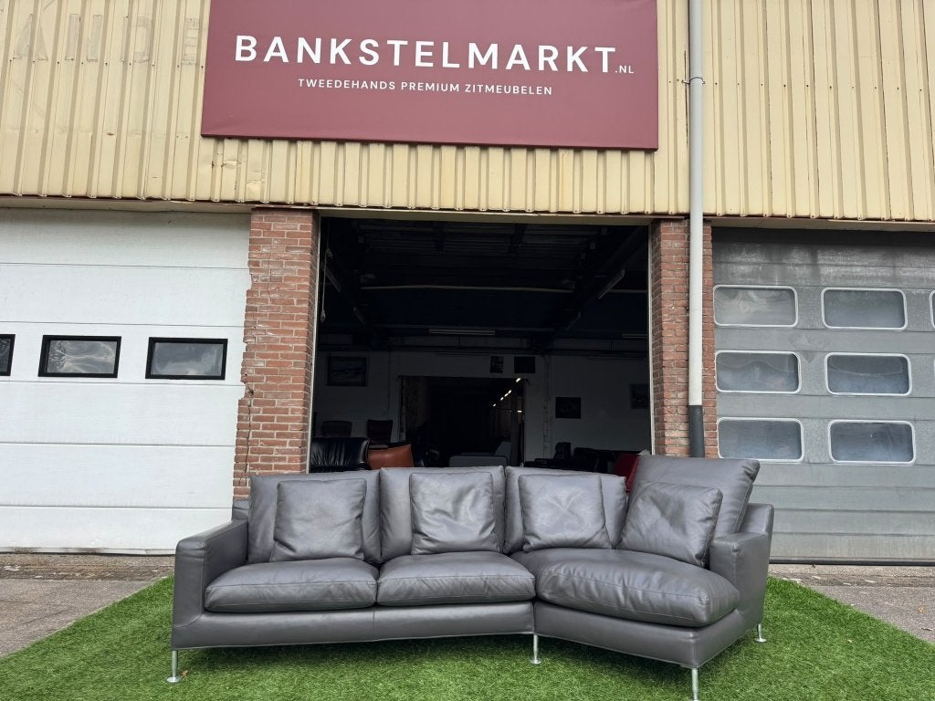 B&B Italia Charles Large bank grijs design leren bankstel, Huis en Inrichting, Hout, Geen, Pahest@hotmail.nl, Design