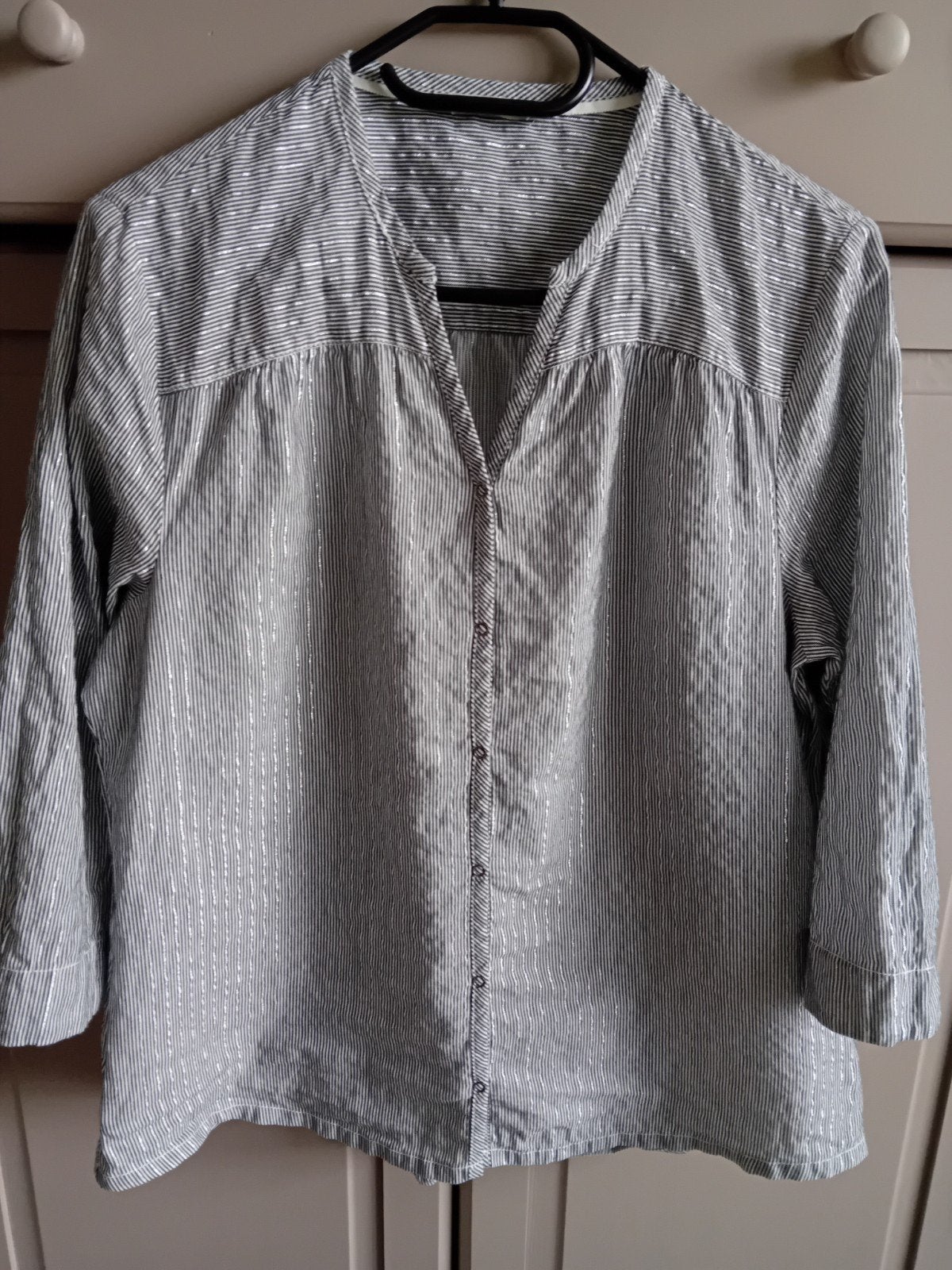 Sandwich blouse maat M, Kleding | Dames, Maat 38/40 (M), Ophalen of Verzenden, Zo goed als nieuw, Grijs