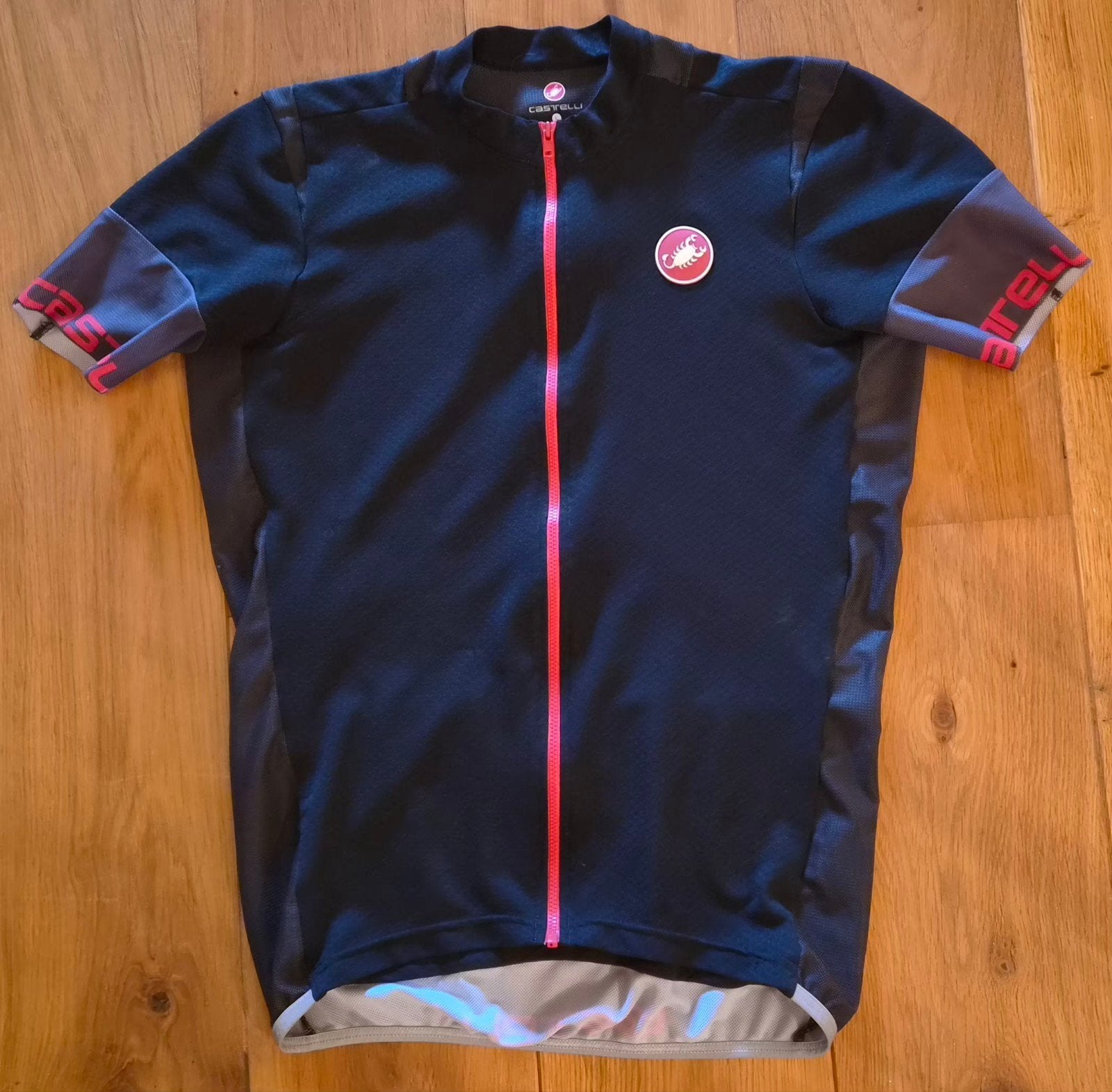 Castelli Zwart Fiets Shirt XL - Zeer Goede Staat, Ademend, Fietsen en Brommers, Verzenden, Zo goed als nieuw, Bovenkleding, Castelli