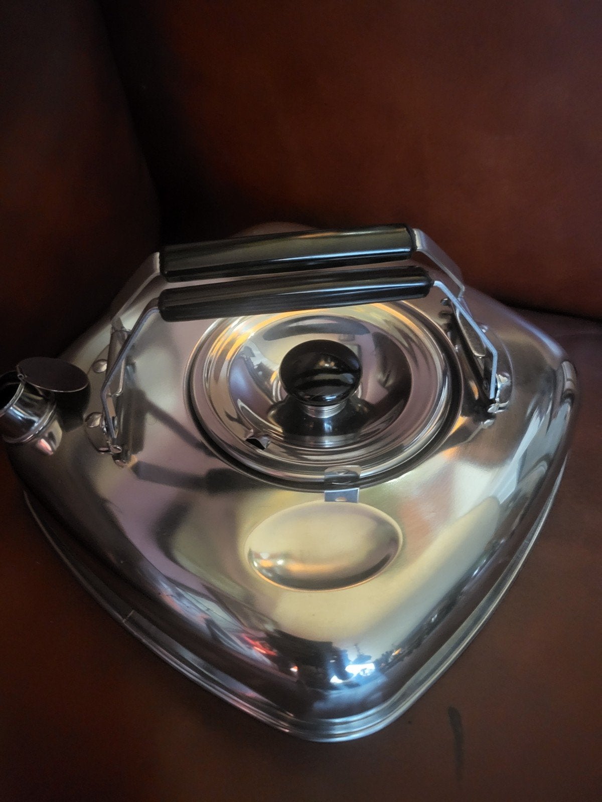 Luxe Design Metalen Kubus Ketel - Zgan Suriname, Theepot/fluitketel, Zilver, Ophalen of Verzenden, Zo goed als nieuw