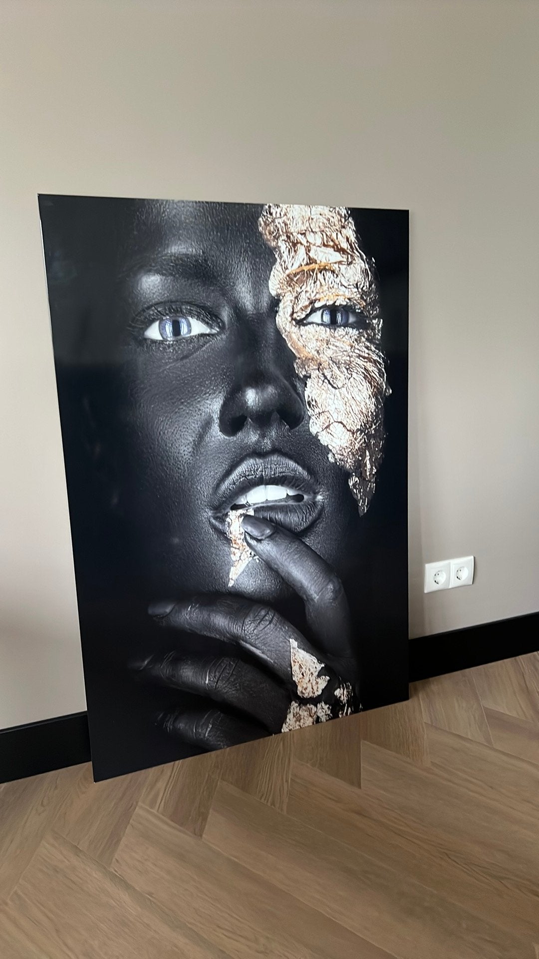 Dibont schilderij vrouw goud, Huis en Inrichting, Woonaccessoires | Schilderijen, Tekeningen en Foto's, Ophalen of Verzenden, Zo goed als nieuw