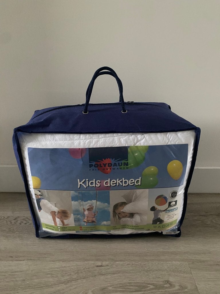 Polydaun kinderdekbed Micky - 4-seizoenen - 120x150 cm, Jongetje of Meisje, Wit, Peuterbed, Ophalen of Verzenden
