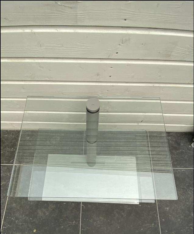 glazen tv meubel van Laurens Fisher € 55, Ophalen, 50 tot 100 cm, Minder dan 100 cm, Modern