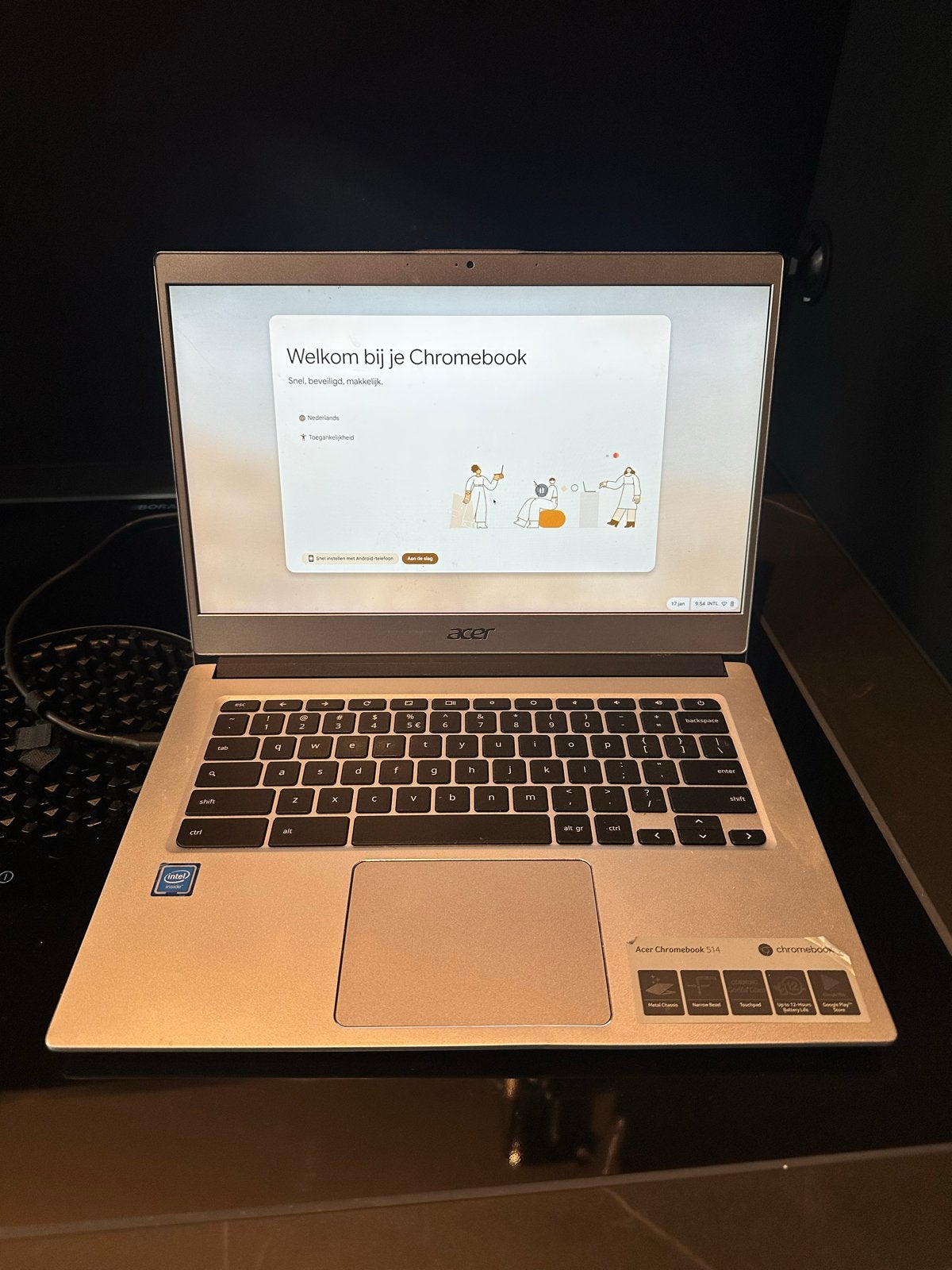 Acer Chromebook 514, Ophalen, 14 inch, 4 GB of minder, Zo goed als nieuw