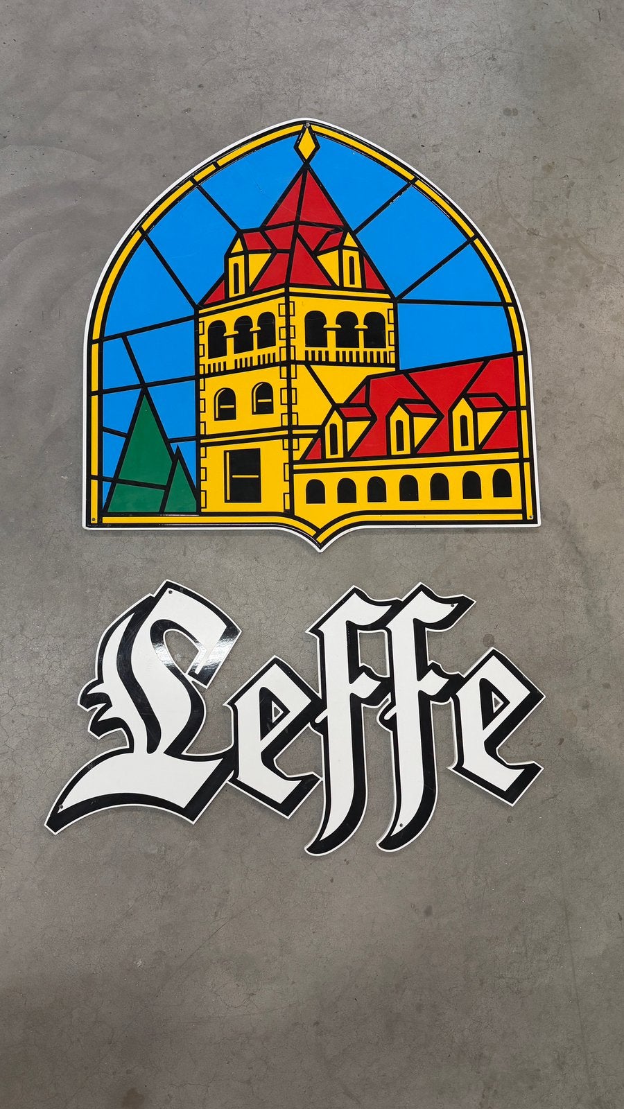 Reclamebord Leffe, Verzamelen, Biermerken, Zo goed als nieuw, Reclamebord, Plaat of Schild, Leffe, Ophalen