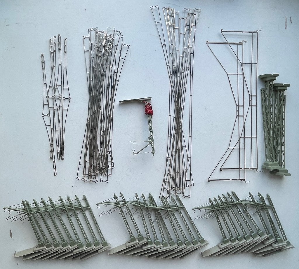 Marklin HO, uitgebreide bovenleiding set., Wisselstroom, Gebruikt, Rails, Ophalen of Verzenden