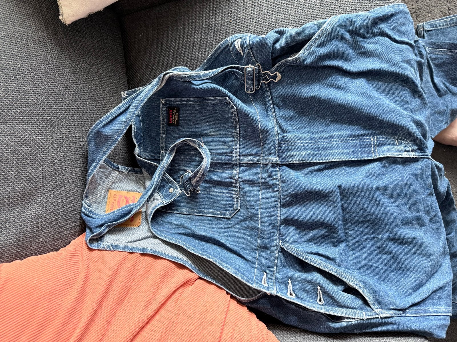 Levi's Tuinbroek - Comfortabele Denim Overalls, Maat 46/48 (XL) of groter, Lang, Gedragen, Verzenden