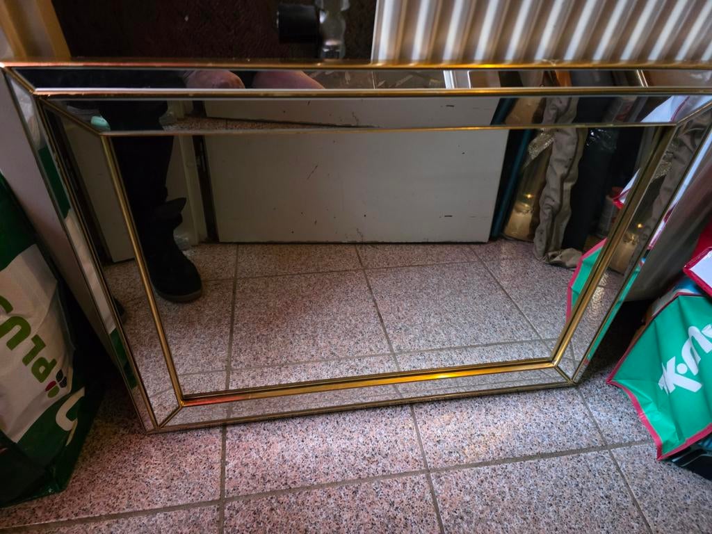 Spiegel met spiegel hang console goede kwaliteit, Ophalen, Rechthoekig, 50 tot 75 cm, Minder dan 100 cm