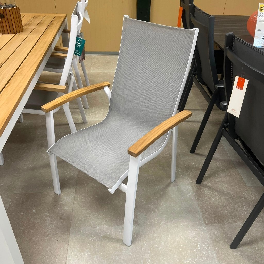 Vario Tuinset | Wit | Showroommodel, Ophalen, Gebruikt, 6 zitplaatsen, Teakhout