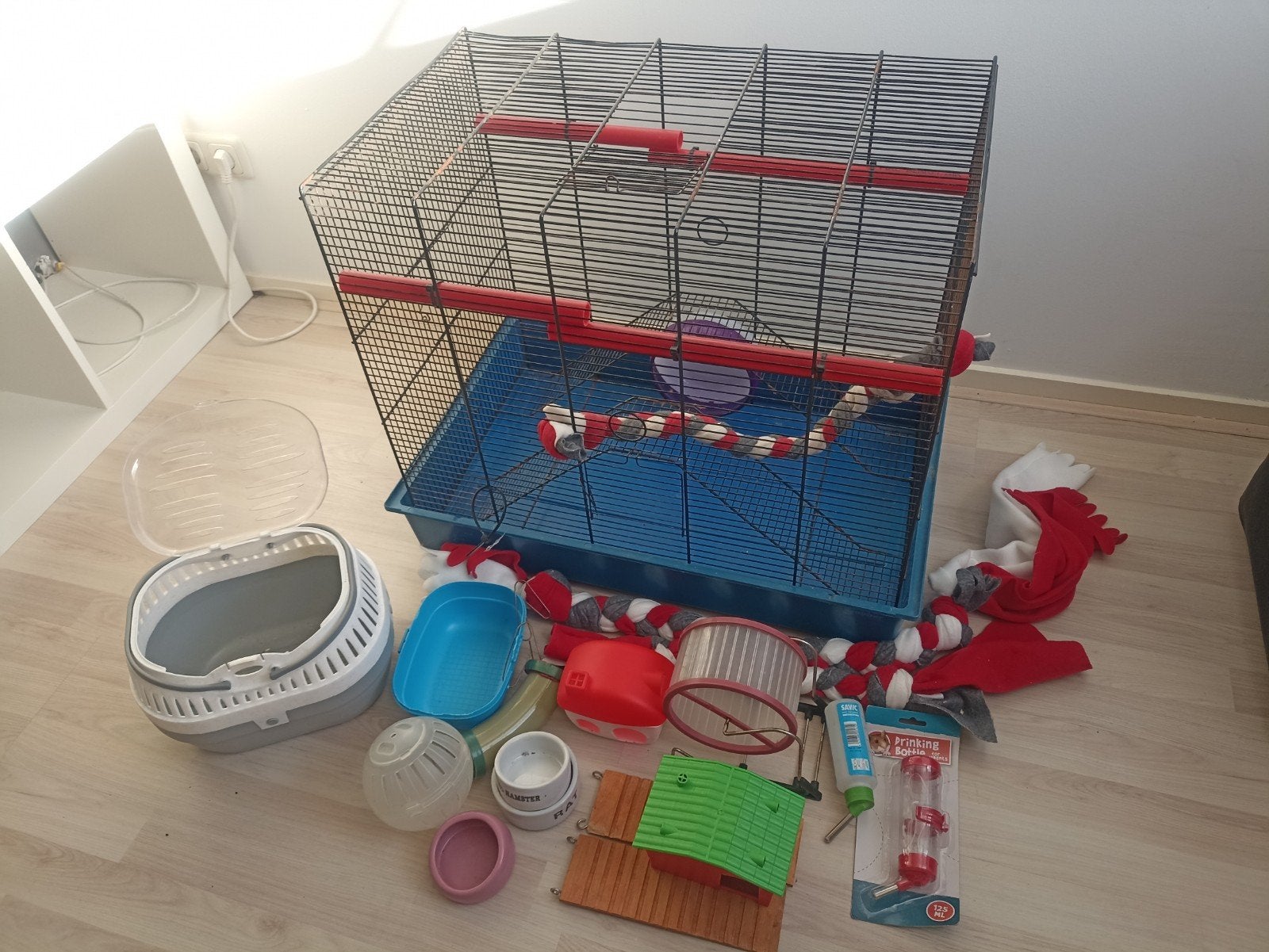 Hamsterkooi / hamsterhok met accessoires, Ophalen, Gebruikt, Overige typen, 60 tot 90 cm