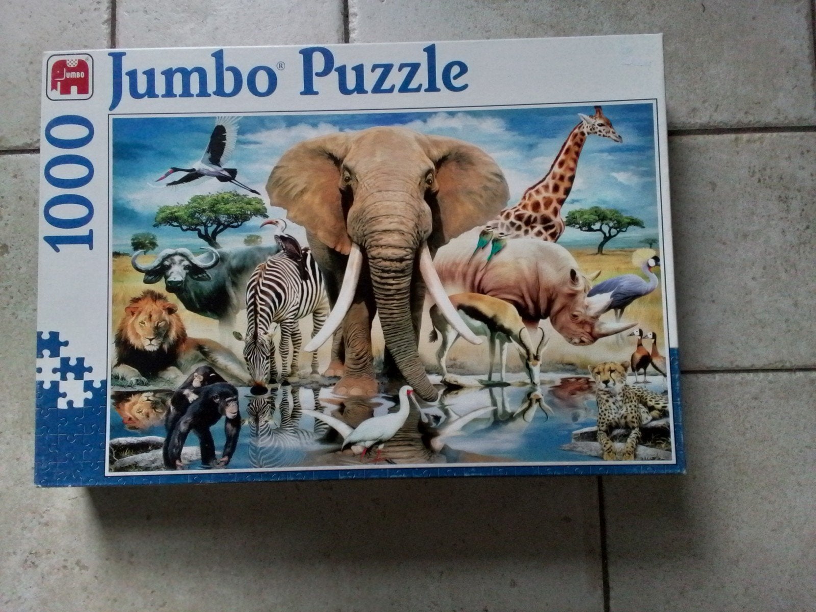 Jumbo puzzel Dieren uit Kenia 1000 stukjes, Ophalen, 500 t/m 1500 stukjes, Zo goed als nieuw