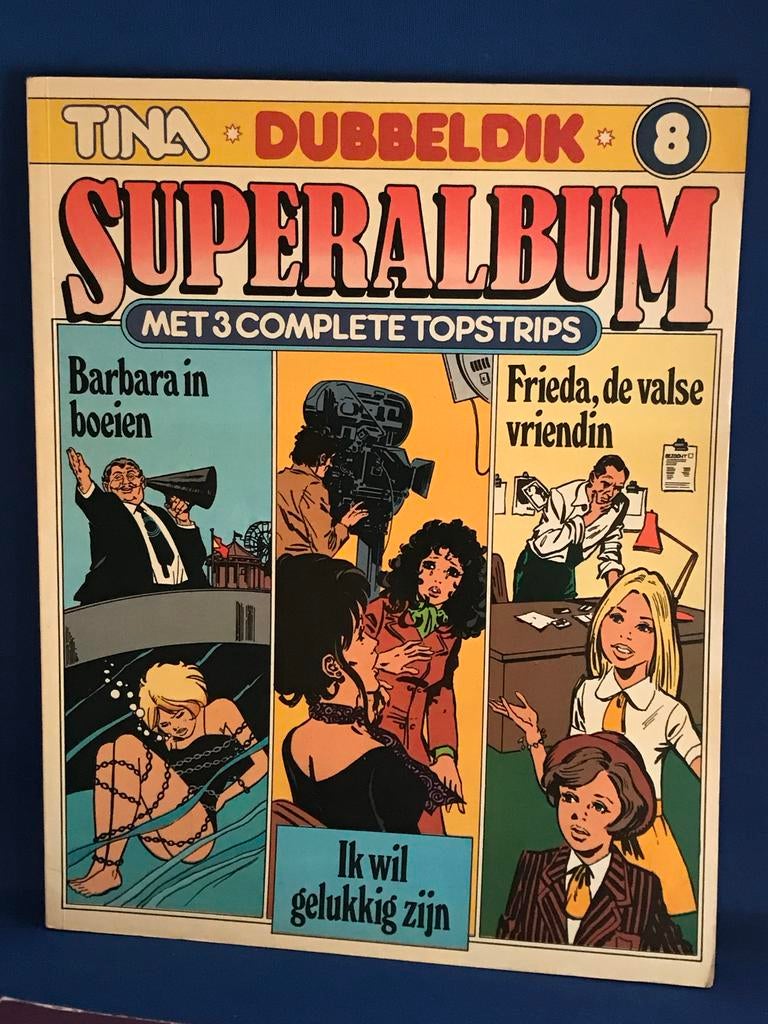 Tina Dubbeldik Superalbum 8 - 3 Complete Topstrips, Boeken, Eén stripboek, Ophalen, Gelezen