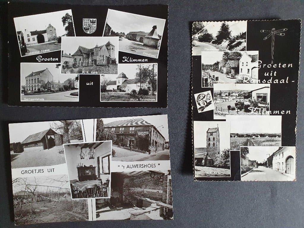 Ansicht collectie KLIMMEN (9x) Kasteel, Verzamelen, Ansichtkaarten | Nederland, Limburg, Voor 1920, Ophalen of Verzenden