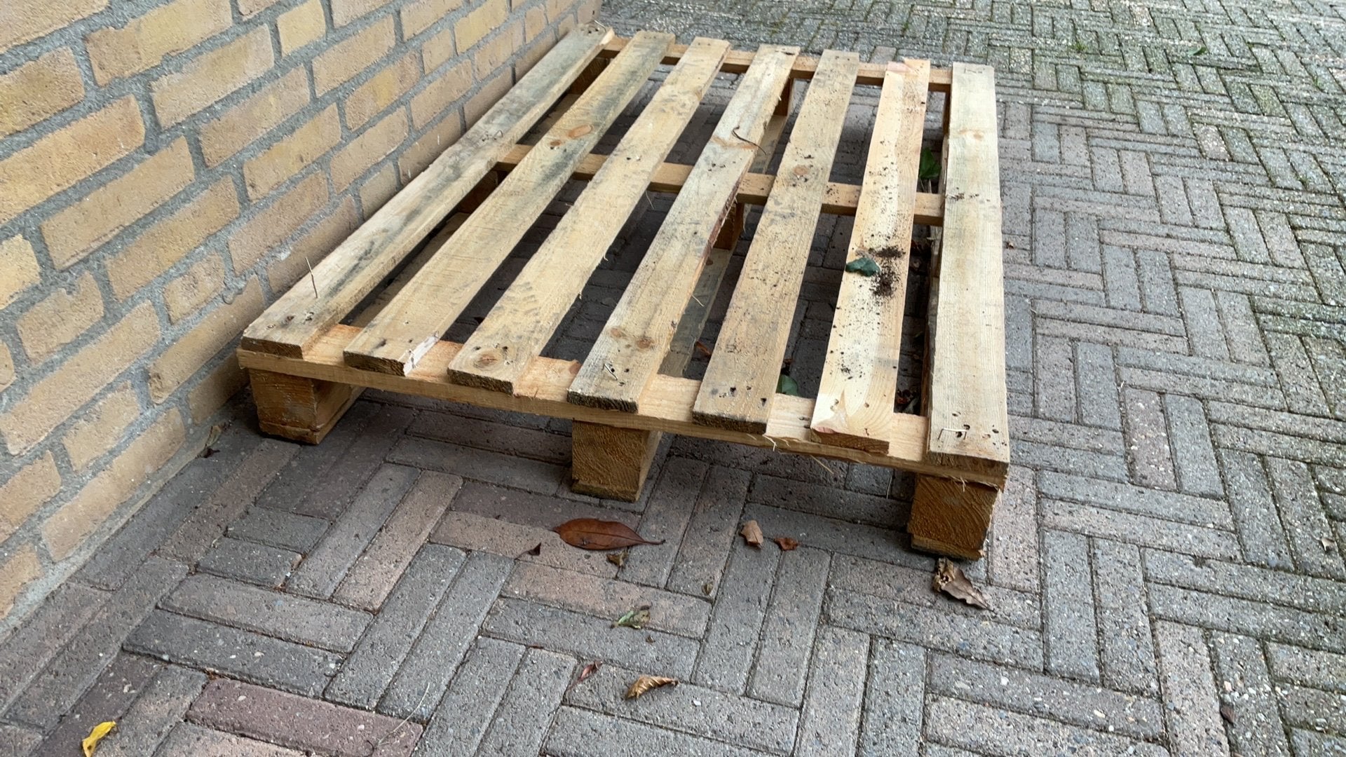 Pallet 80 x 120 cm gratis, Ophalen, Gebruikt, Minder dan 200 cm, Vuren