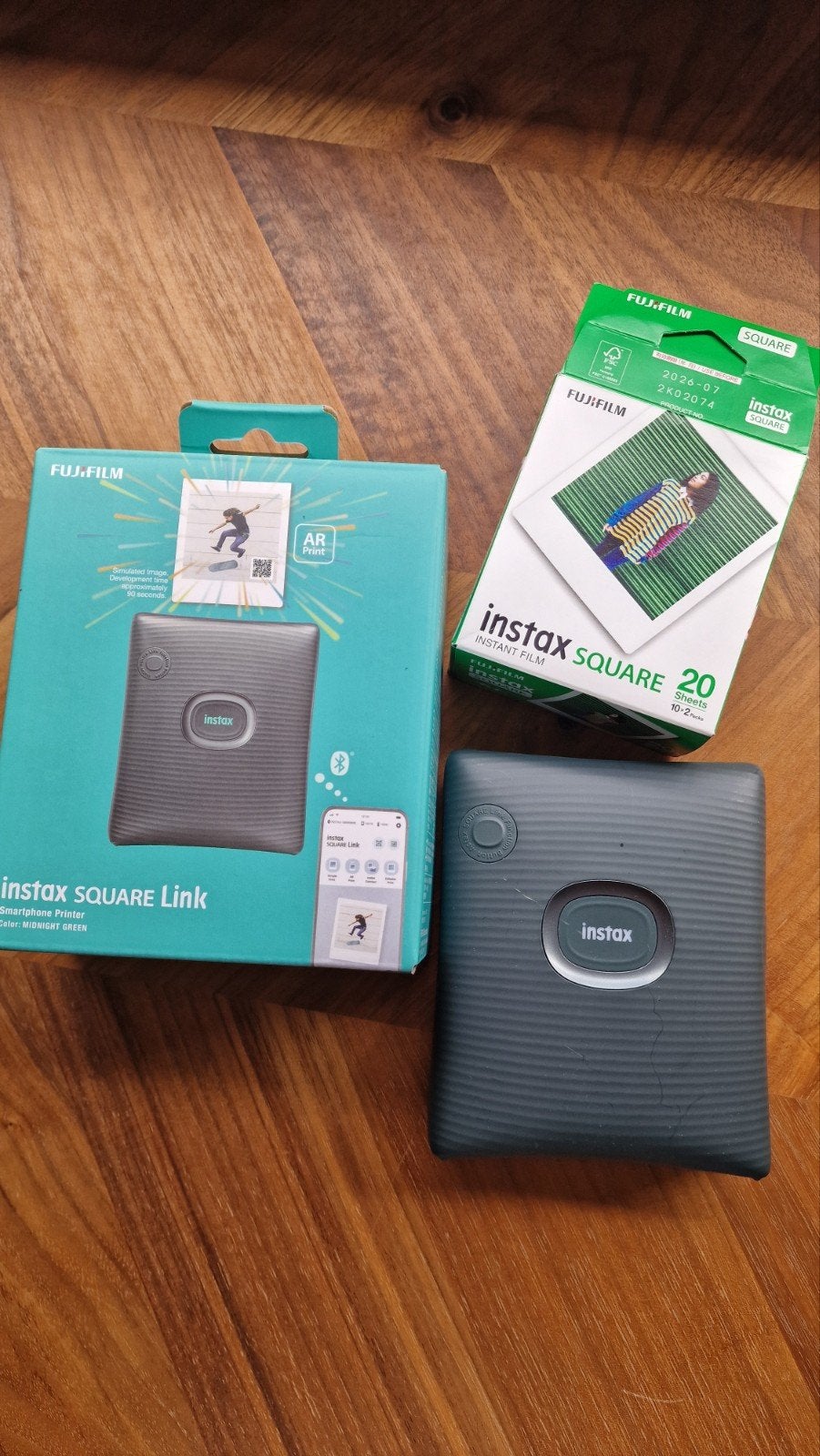 Fujifilm Instax Square Link printer incl. 10 instax foto's, Fotoprinter, Ophalen of Verzenden, Zo goed als nieuw, Fujifilm