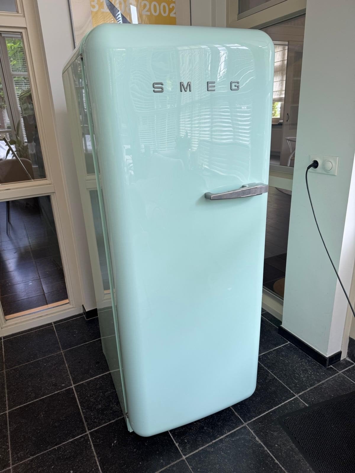 Smeg FAB28LV1 Mintgroene Retrokoelkast, Gebruikt, 200 liter of meer, 60 cm of meer, Met vriesvak