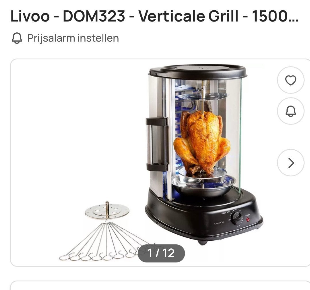 Electrische kip grill, Ophalen, Gebruikt