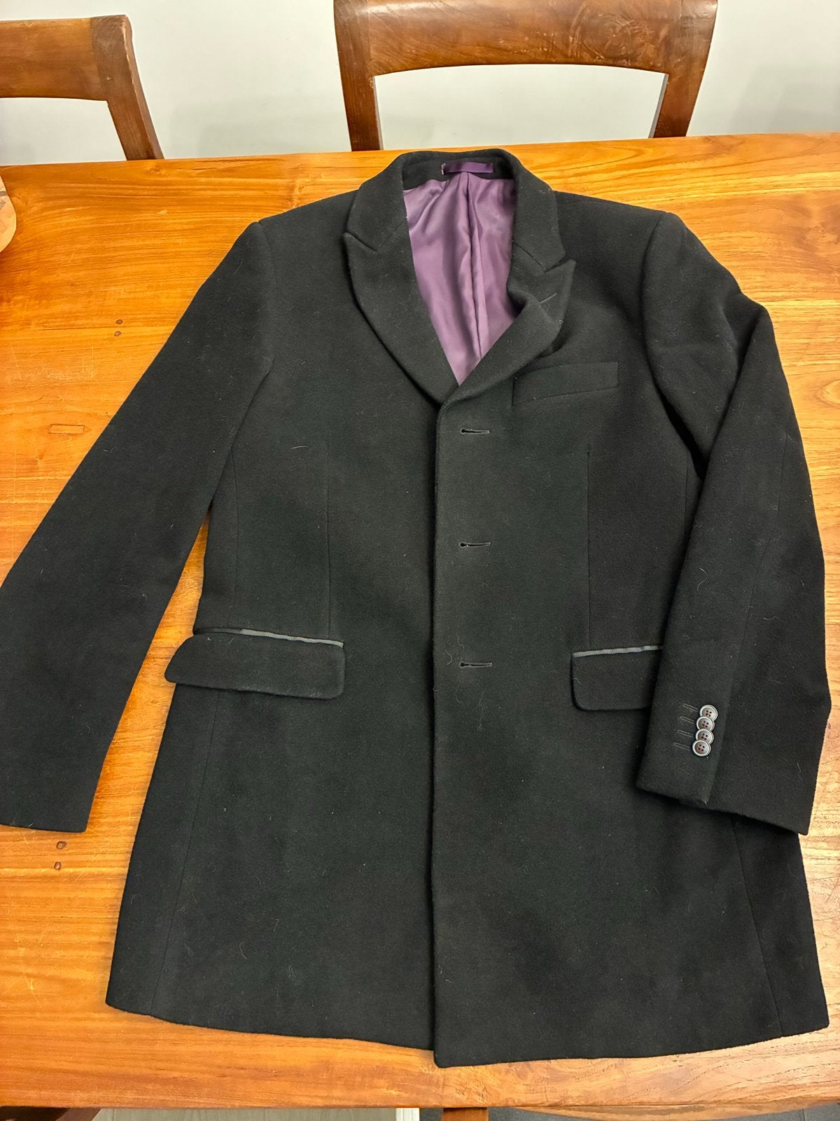 Halflange winterjas zwart by Van Gils, Ophalen of Verzenden, Gedragen, Maat 48/50 (M), Zwart