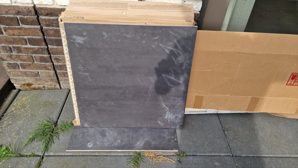 5 Mosa vloertegels 60x60 cm antraciet, nieuw, Doe-het-zelf en Verbouw, Tegels, Ophalen, 60 cm of meer, Nieuw, Minder dan 5 m²