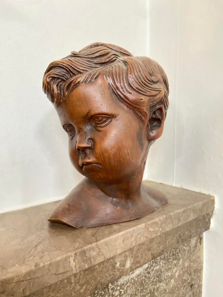 Buste van een mokkend kind, Antiek en Kunst, Overige onderwerpen, Buste, Ophalen of Verzenden, 20 - 50 cm