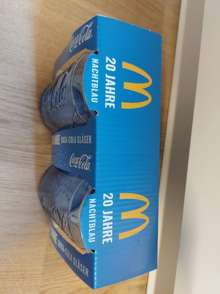 Mcdonalds glazen coca cola 20 jaar, Verzamelen, Glas en Borrelglaasjes, Ophalen of Verzenden