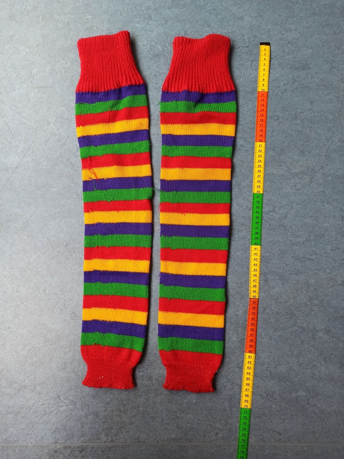Gestreepte beenwarmers - Carnaval/Feest, Ophalen of Verzenden, Zo goed als nieuw, Carnaval, Accessoires