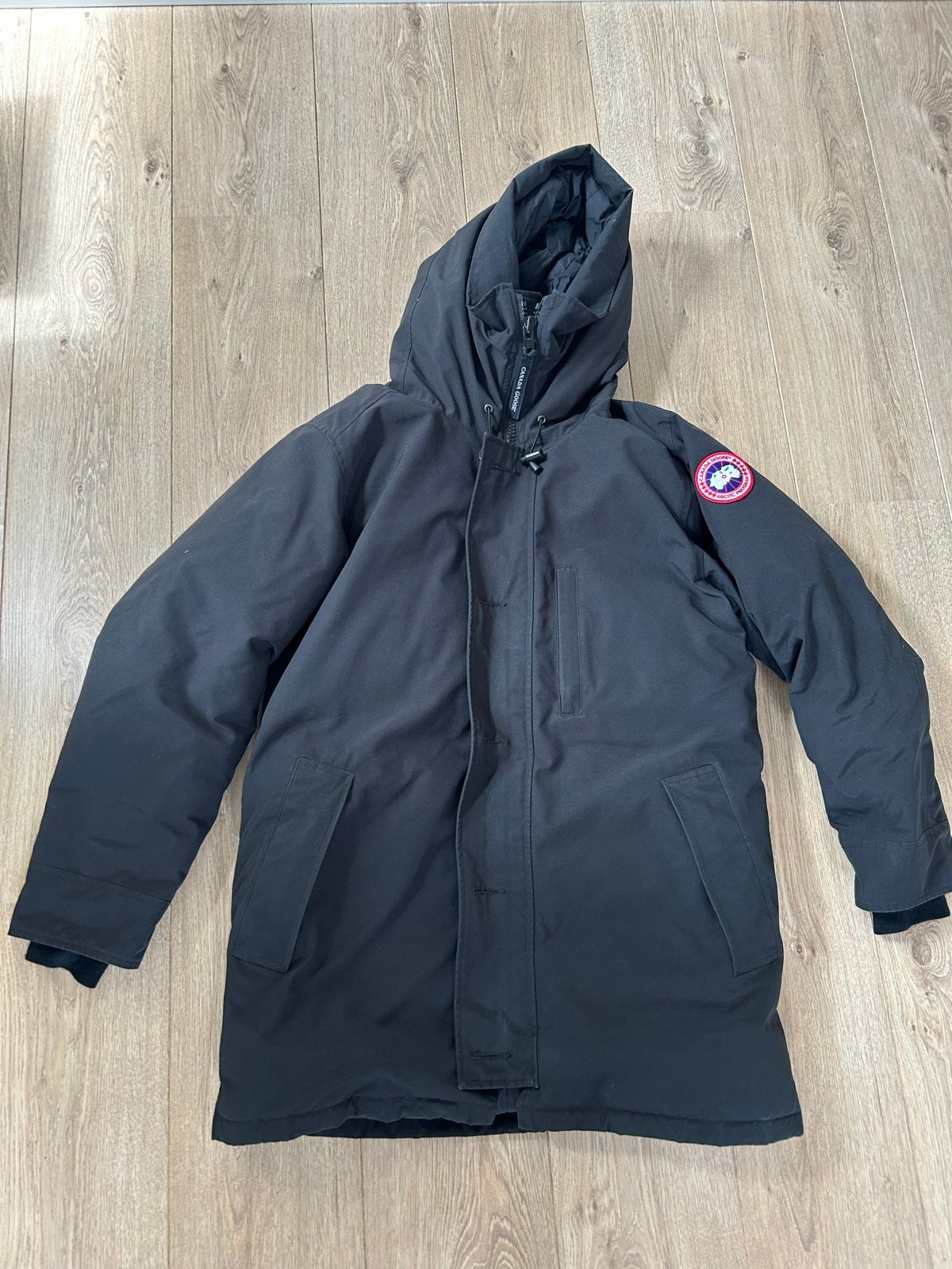 Canada Goose Expedition Parka Zwart Maat L/G, Verzenden, Zo goed als nieuw, Maat 52/54 (L), Zwart