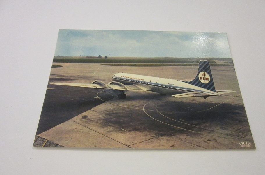 KLM DC6 ansichtkaart, Verzenden, Zo goed als nieuw, Kaart, Foto of Prent