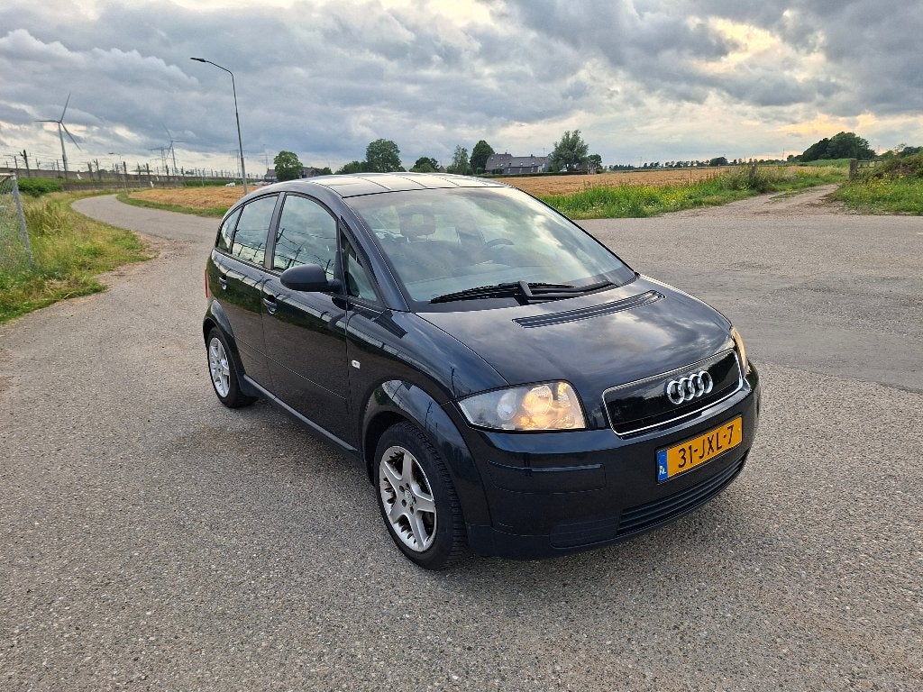Audi A2 1.4 55KW 2001 Blauw Airco, Auto's, Audi, Voorwielaandrijving, Stof, 74 pk, 31 €/maand