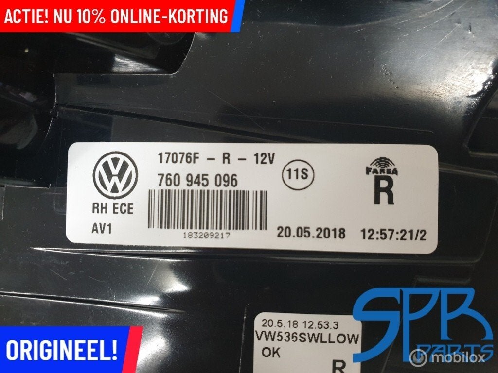 Achterlicht LED rechtsbuiten Touareg 760945096 RECHTS BUITEN, Volkswagen, Nieuw, Ophalen of Verzenden