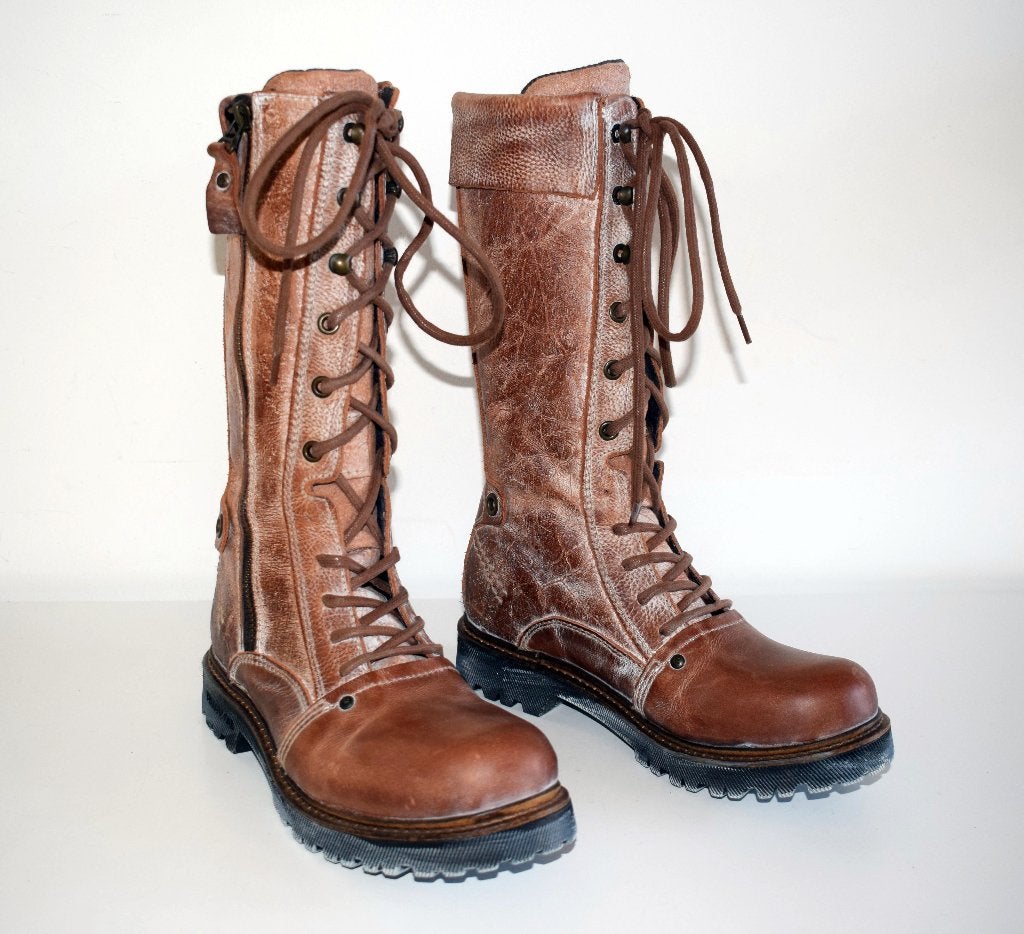 YELLOW CAB - leren laarzen Apache Tan - maat 36, Kleding | Dames, Schoenen, Hoge laarzen, Overige kleuren, Nieuw, Ophalen of Verzenden