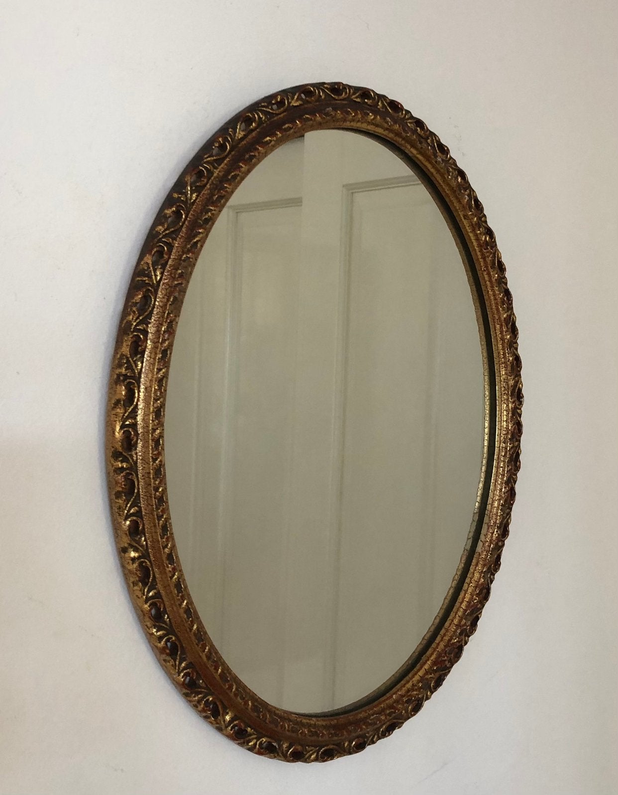 Vintage Pieterman spiegel | 45 X 35 cm | jaren 60, Ophalen of Verzenden, Rechthoekig, Minder dan 50 cm, Minder dan 100 cm