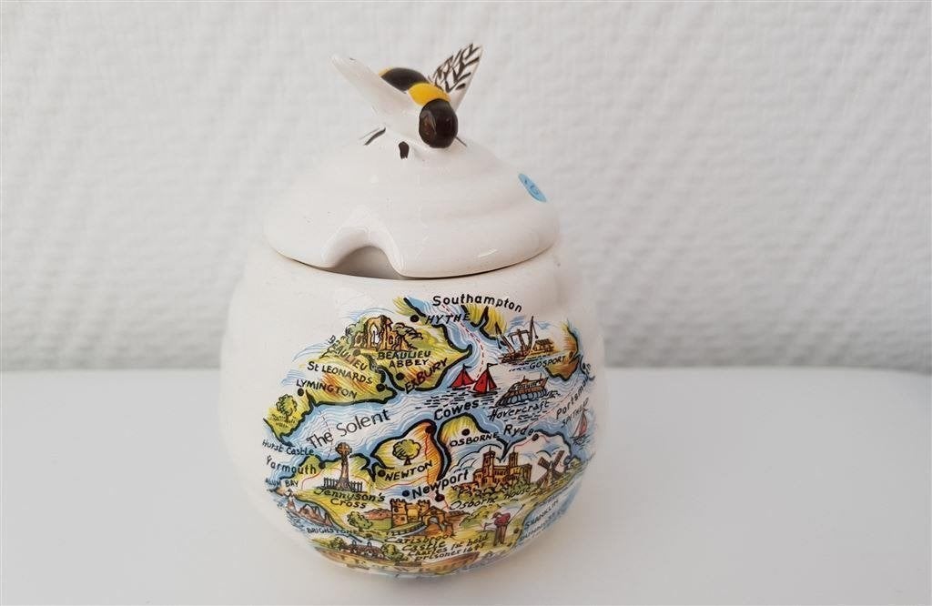 Witte honingpot, Isle of Wight, Hoog ong. 11 cm, nr. 16, Nieuw, Ophalen of Verzenden, Bord(en), Overige stijlen