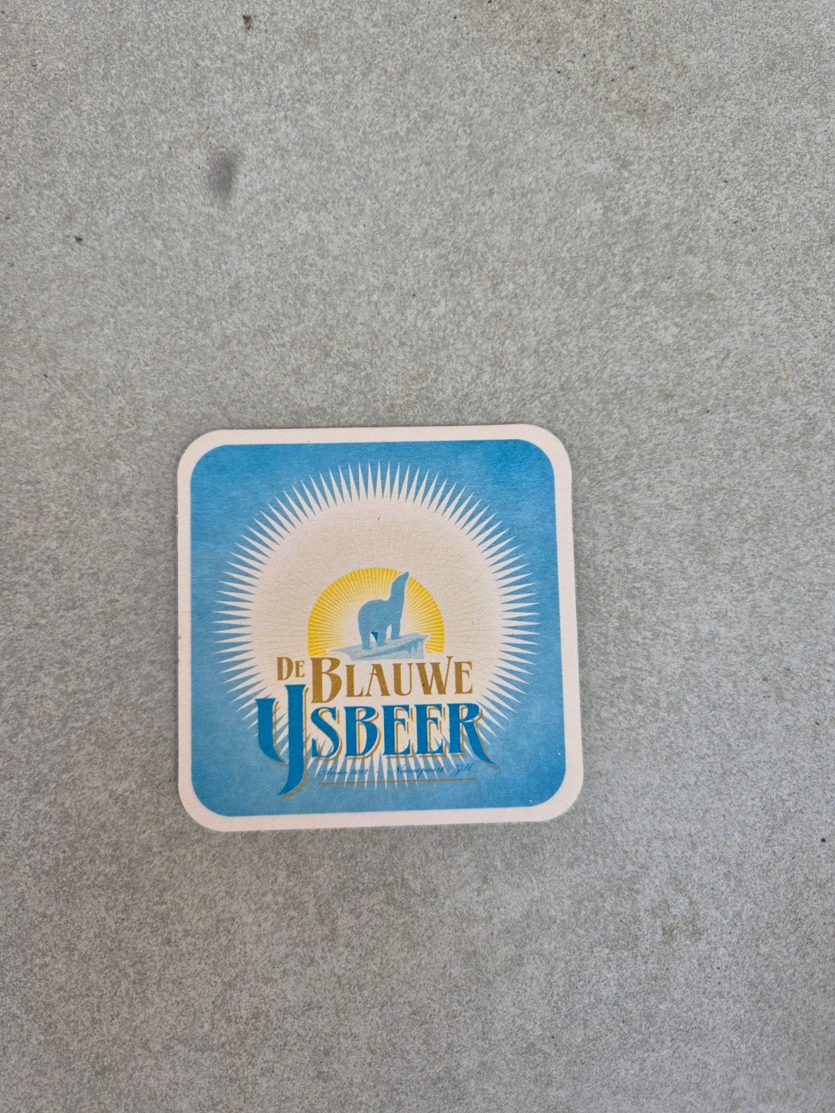 De Blauwe Ijsbeer bierviltje, Ophalen of Verzenden, Overige merken
