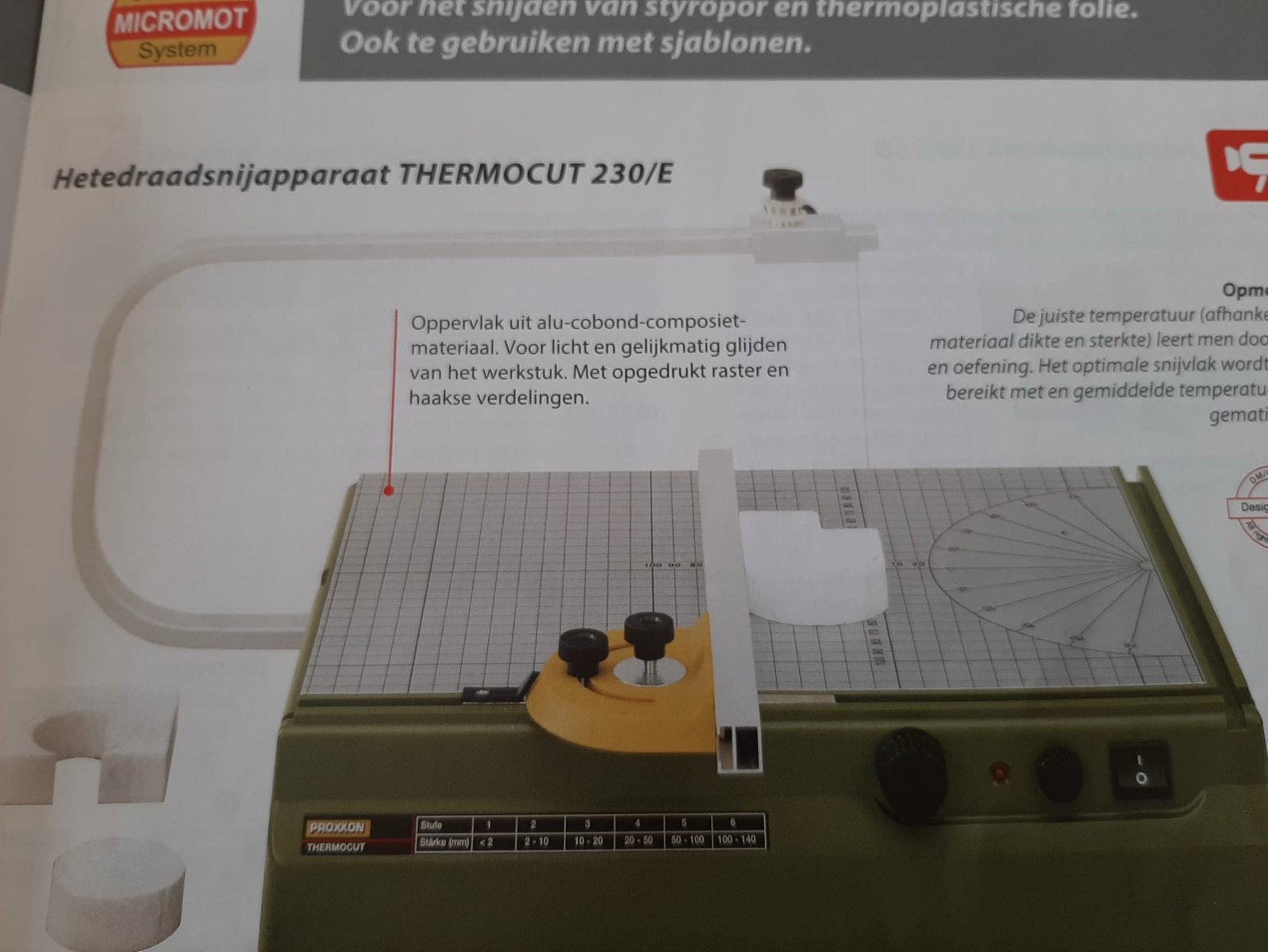 Proxxon hetedraadsnijapparaat thermocut 230/E, Ophalen, Gebruikt