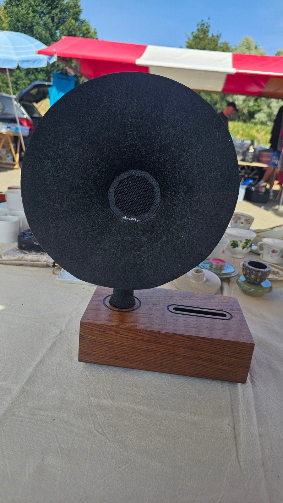 Acoustibox akoestische smartphone speaker / design grammofoo, Ophalen of Verzenden, Minder dan 60 watt, Overige typen, Overige merken
