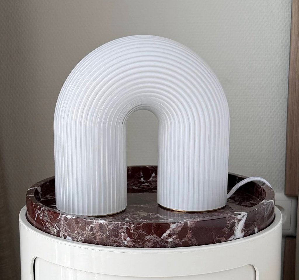 Ferm Living Vuelta Table Lamp – Excellent Condition, Ophalen, Scandinavian, Japandi, Modern, Minder dan 50 cm, Glas