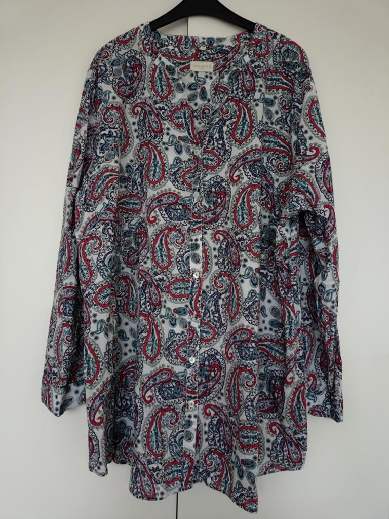 MILANO blouse mt 48, Ophalen of Verzenden, Zo goed als nieuw, Blauw