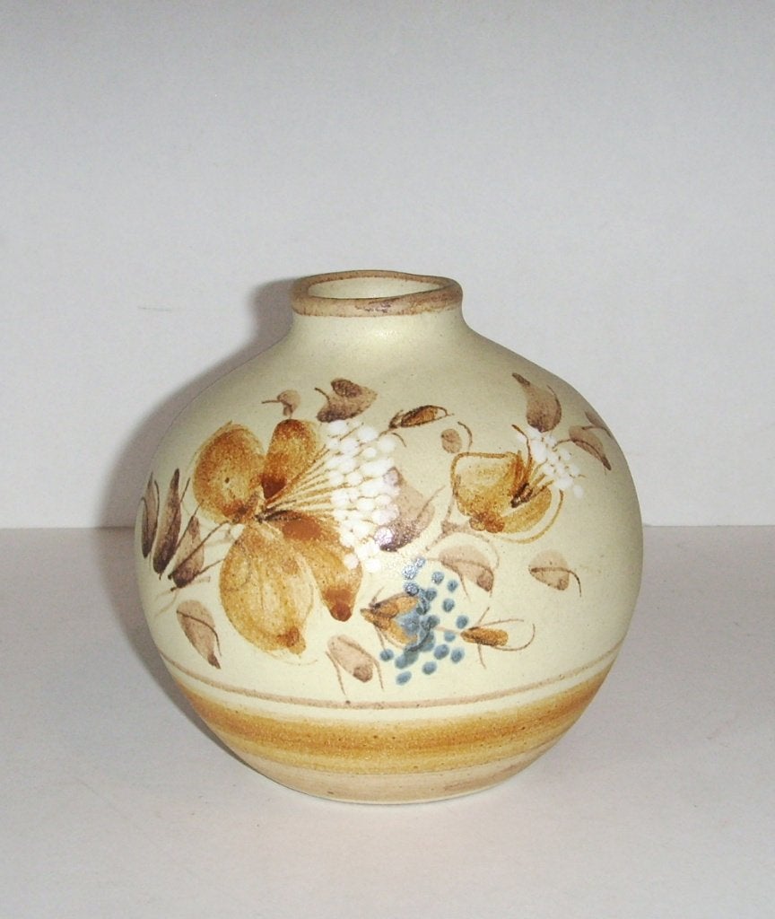 Met hand gemaakt leuk keramiek potje met bloemen decoratie., Antiek en Kunst, Ophalen of Verzenden