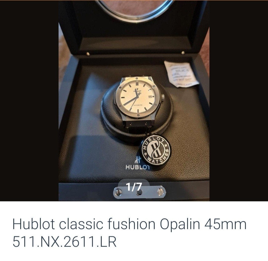 Te koop: Hublot Classic Fusion compleet full set, Leer, Polshorloge, Zo goed als nieuw, Ophalen