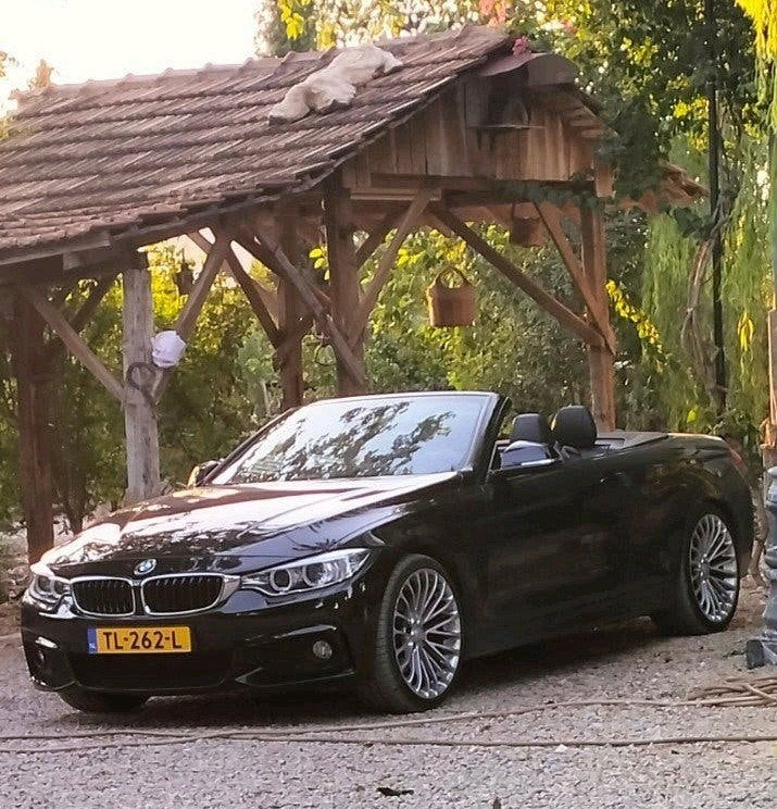 BMW 4-Serie 428IA 2.0 Cabrio 2014 Zwart, Auto's, Automaat, 745 kg, Cabriolet, 4 stoelen